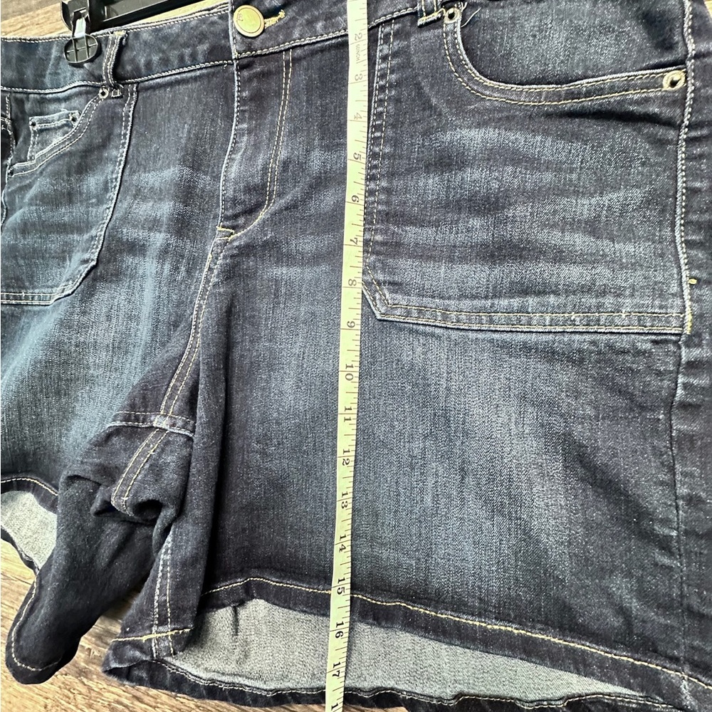 Lane Bryant Dark Blue Denim Shorts - Picture 3 of 4